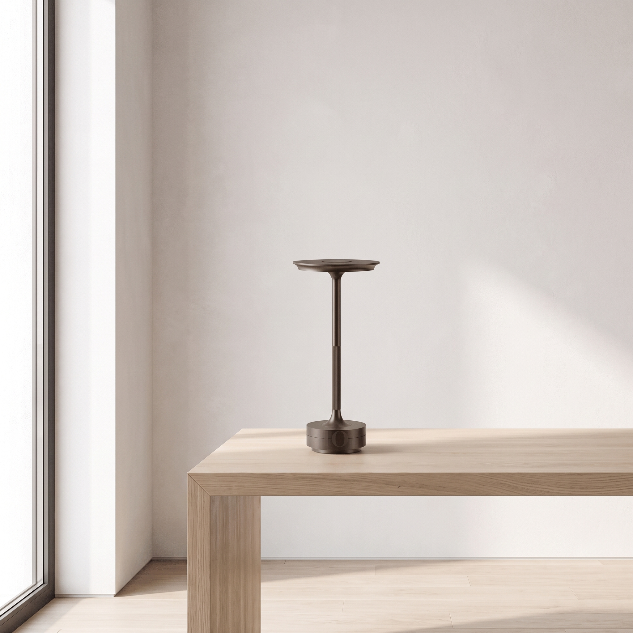 Aris table lamp on a desk in a modern home office