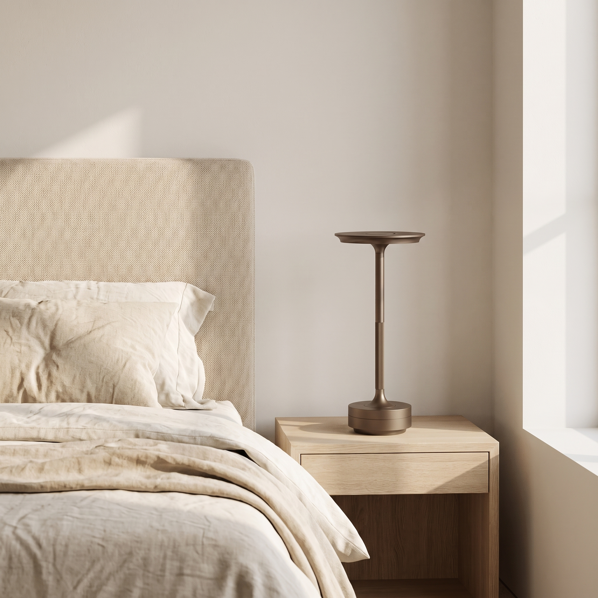 Aris table lamp on a bedside table