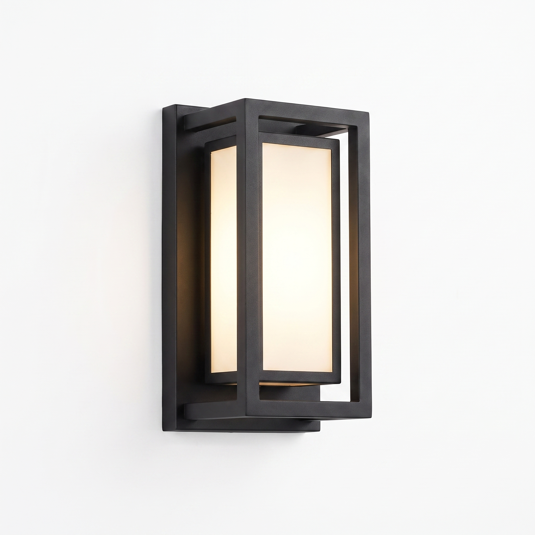Brooklyn Black Stainless Steel Wall Light Minimalist Outdoor Sconce For Modern Exteriors