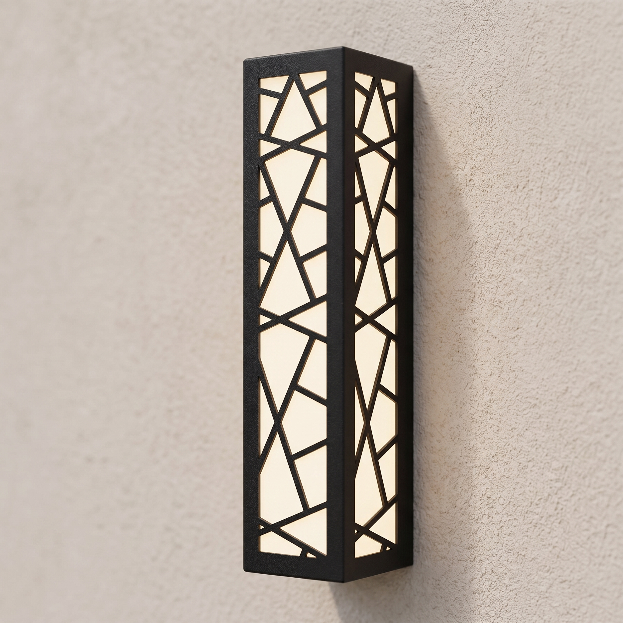 Harper wall light lattice panel detail