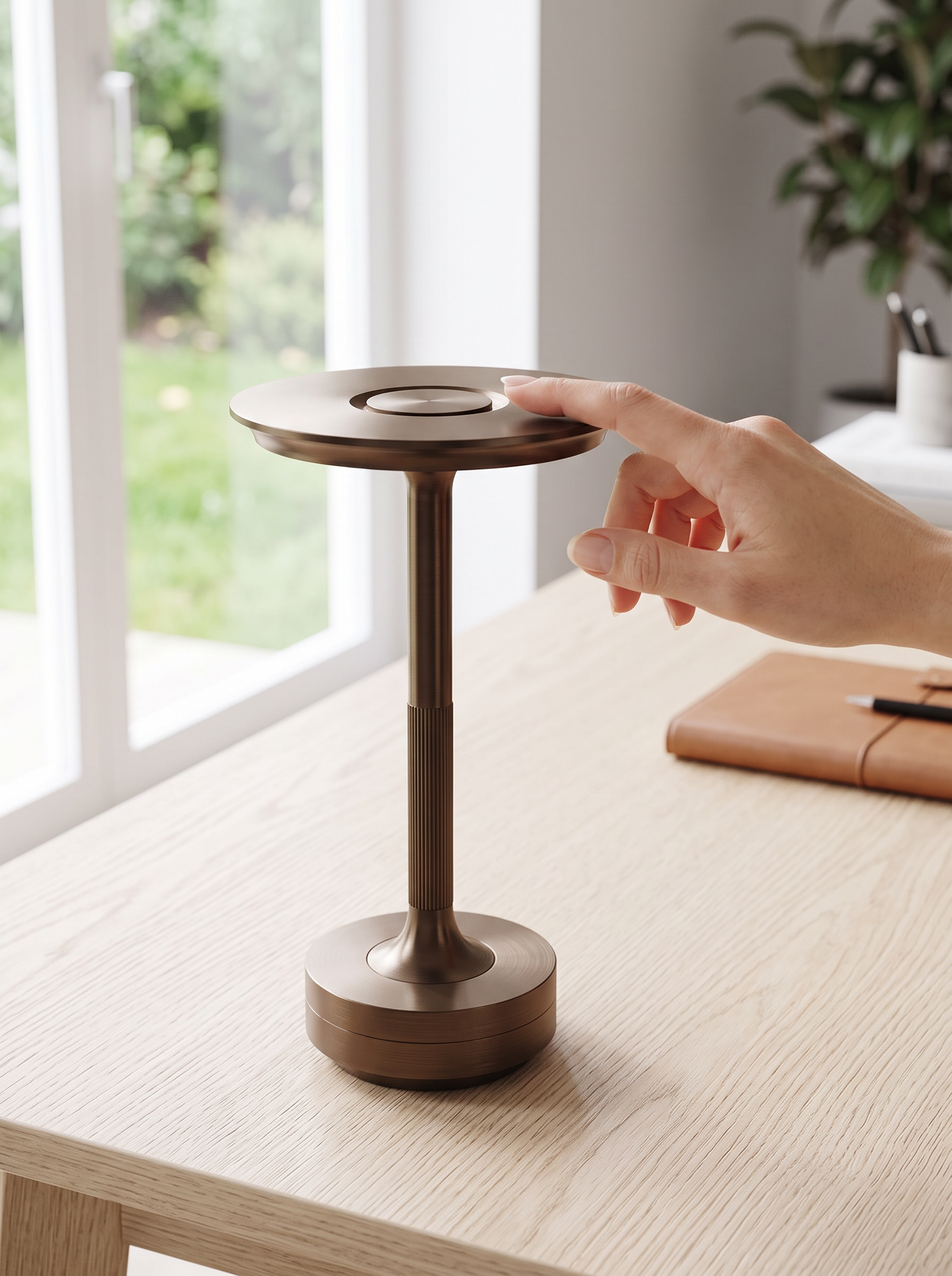 Aris table lamp touch dimming control