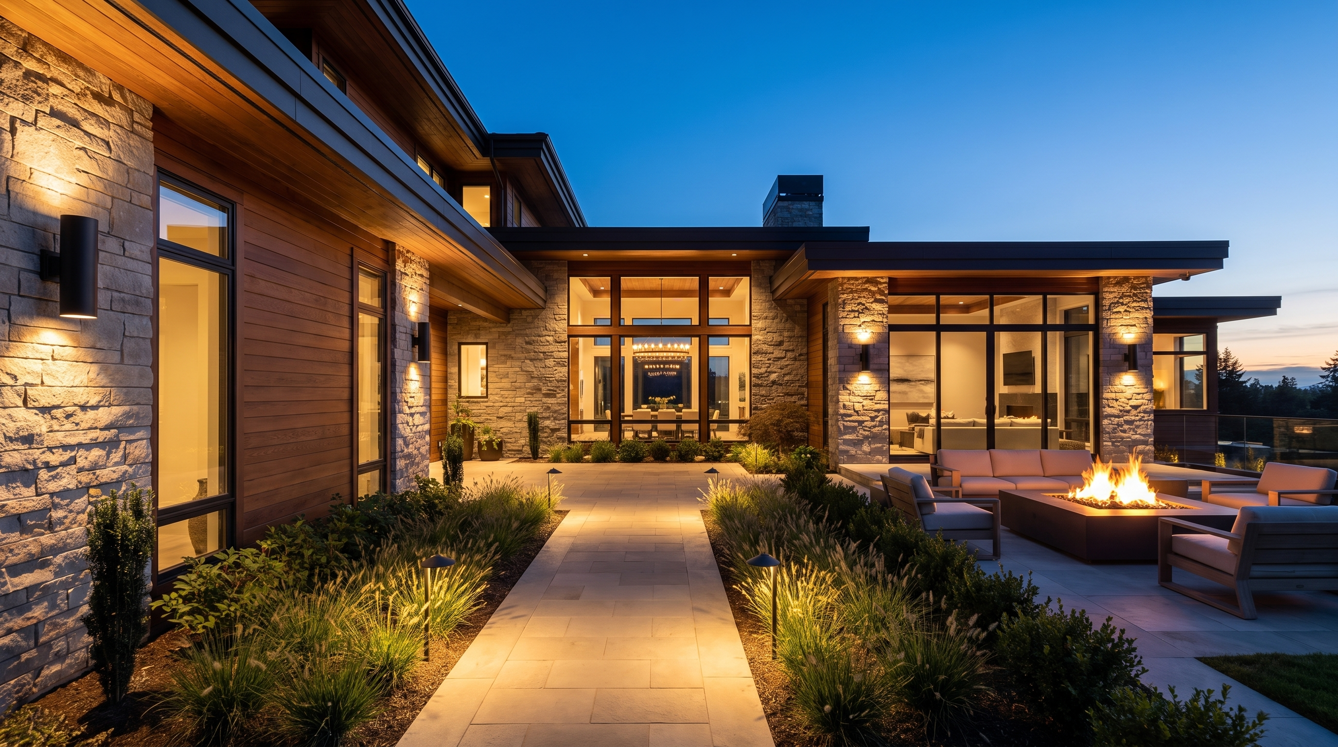 Translation missing: en.Quarry Glow exterior lighting at dusk