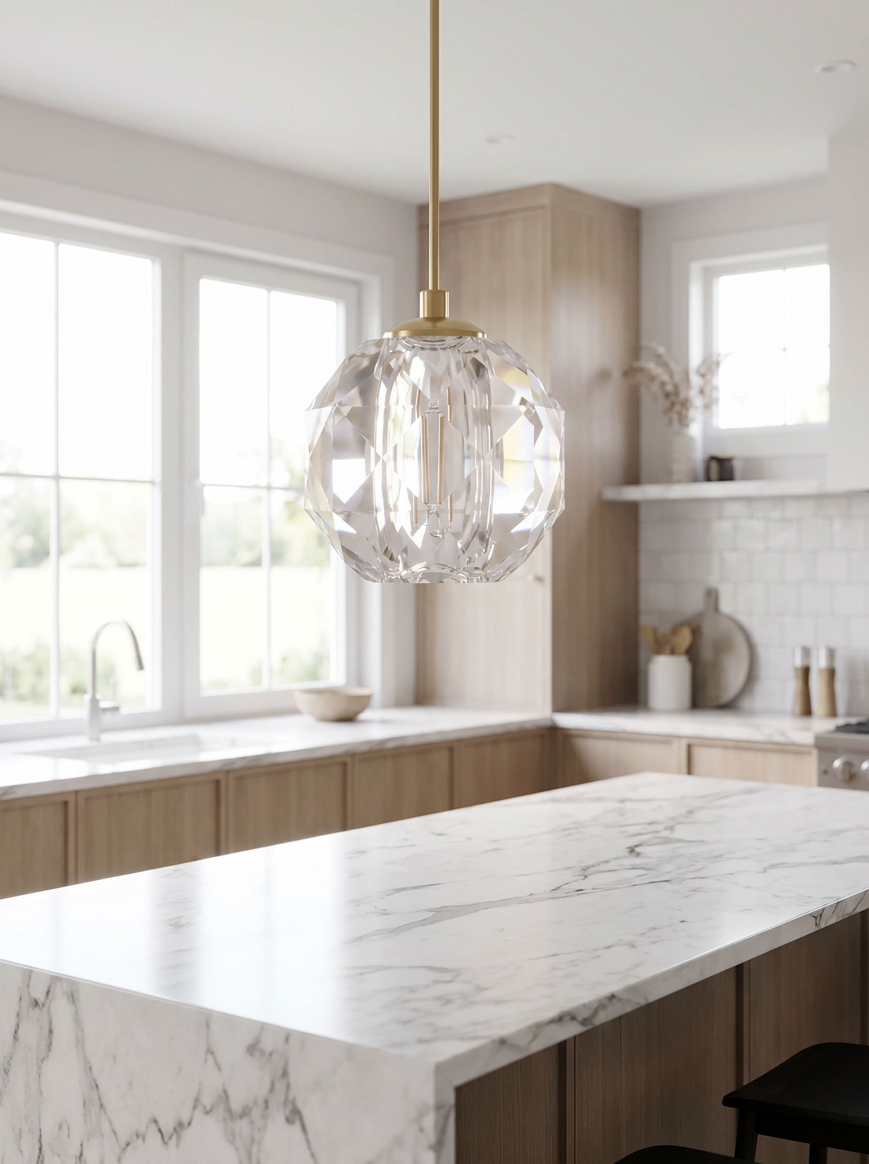 Diana pendant above a kitchen island