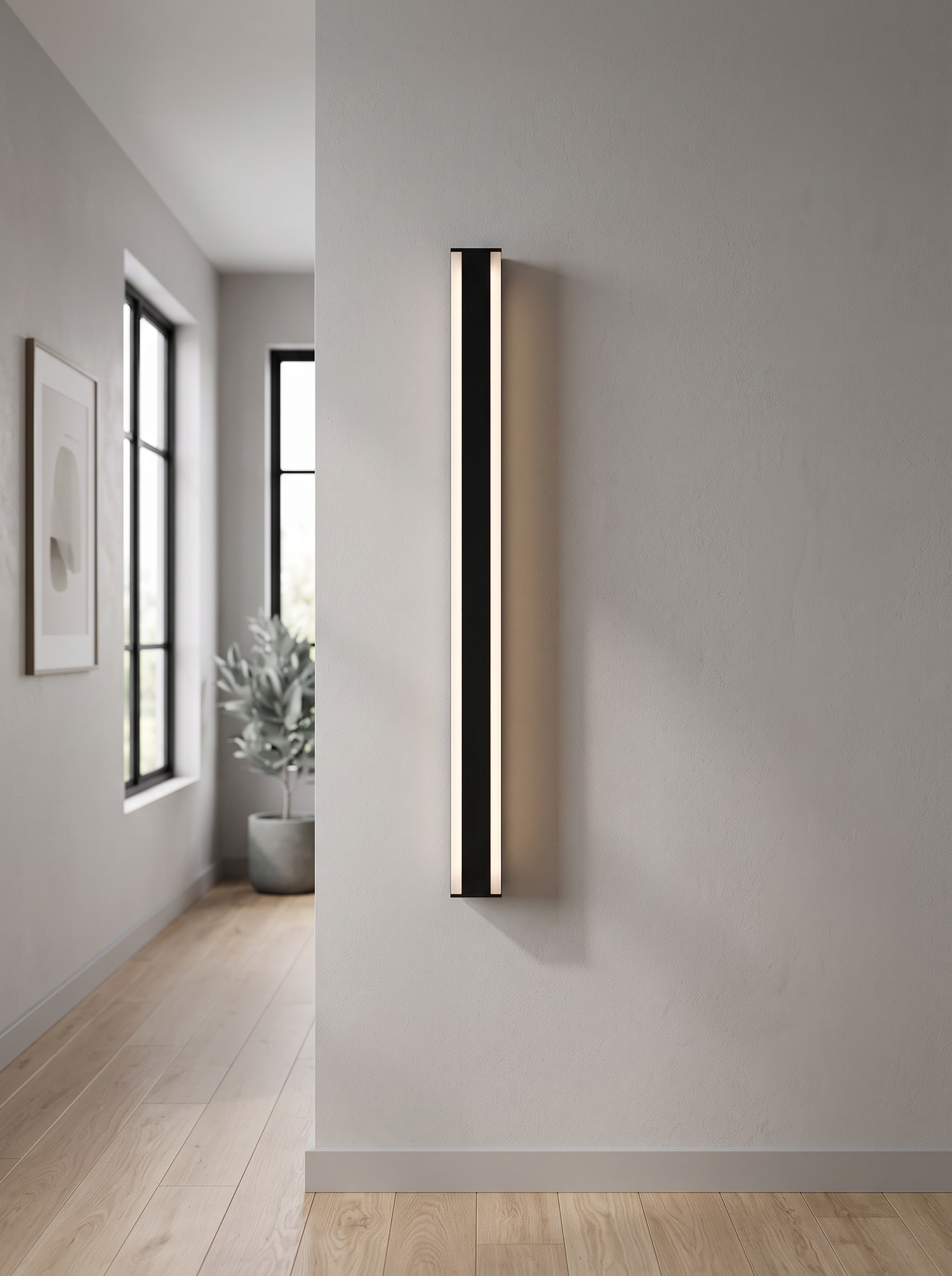Haylen wall light in a hallway